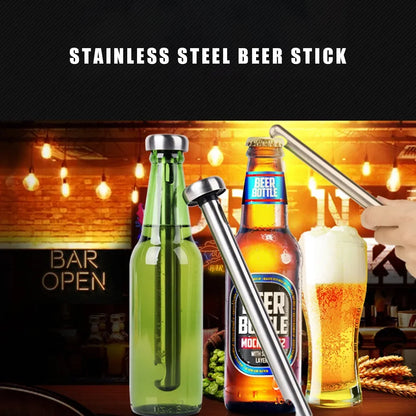 1pc Stainless Steel Beer Chiller Stick Beer Chiller Stick Portable Beverage Cooling Ice Cooler Beer Kitchen Tools Party Supplies