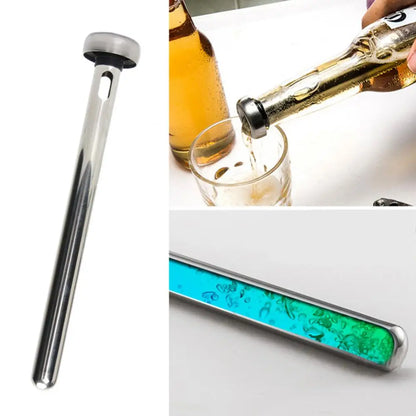 1pc Stainless Steel Beer Chiller Stick Beer Chiller Stick Portable Beverage Cooling Ice Cooler Beer Kitchen Tools Party Supplies